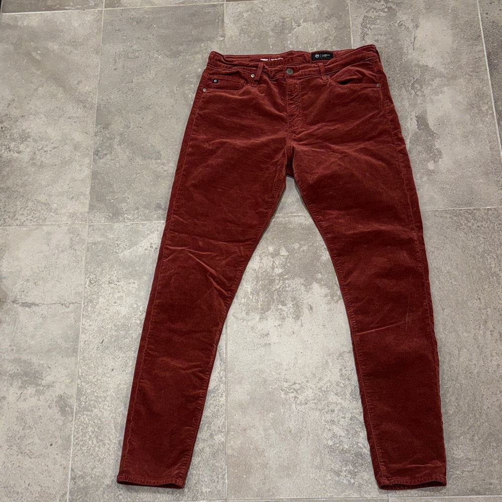 AG Adriano Goldschmied Red Skinny Pants